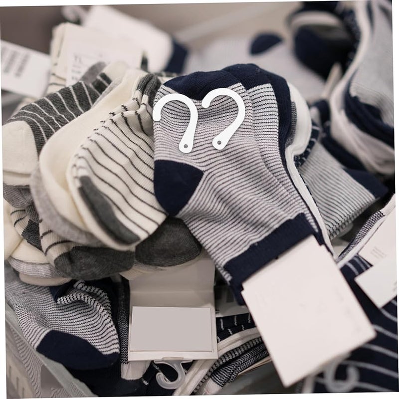 LIFKOME 100pcs Plastic J Hooks for Socks Hats Accessories Organization Storage - Image 4