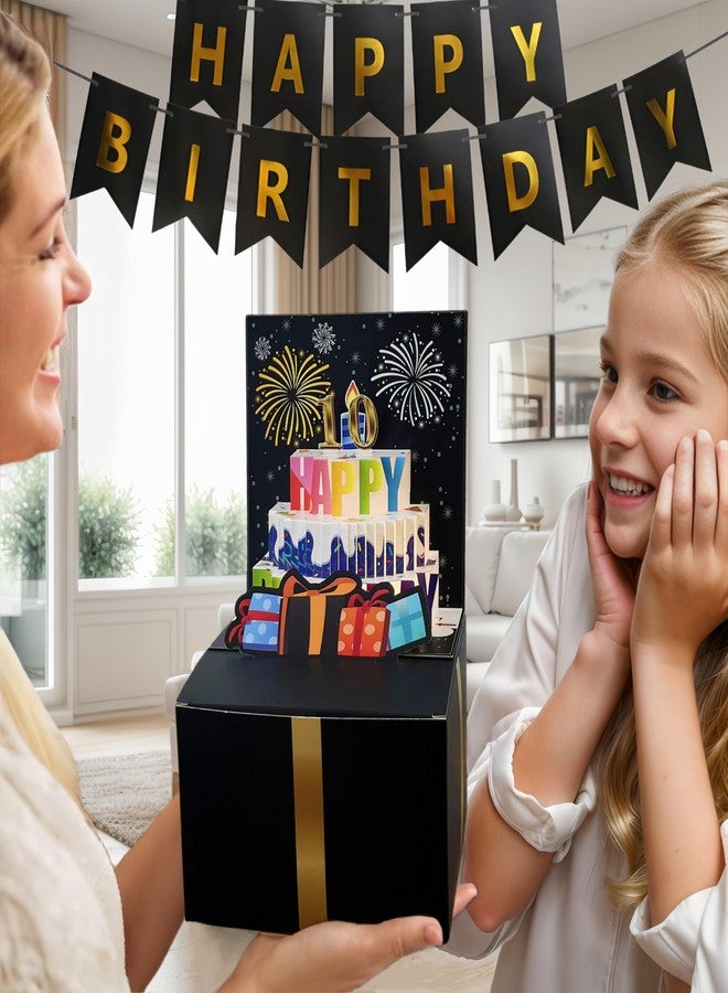 JINSTABAG Birthday Money Box for Cash Gift, Money Pull Box with Music Light and DIY Number Placard 13th 16th 18th 21th for Any Age, Birthday Decorations for Boys Girls Kids Adult - Image 2