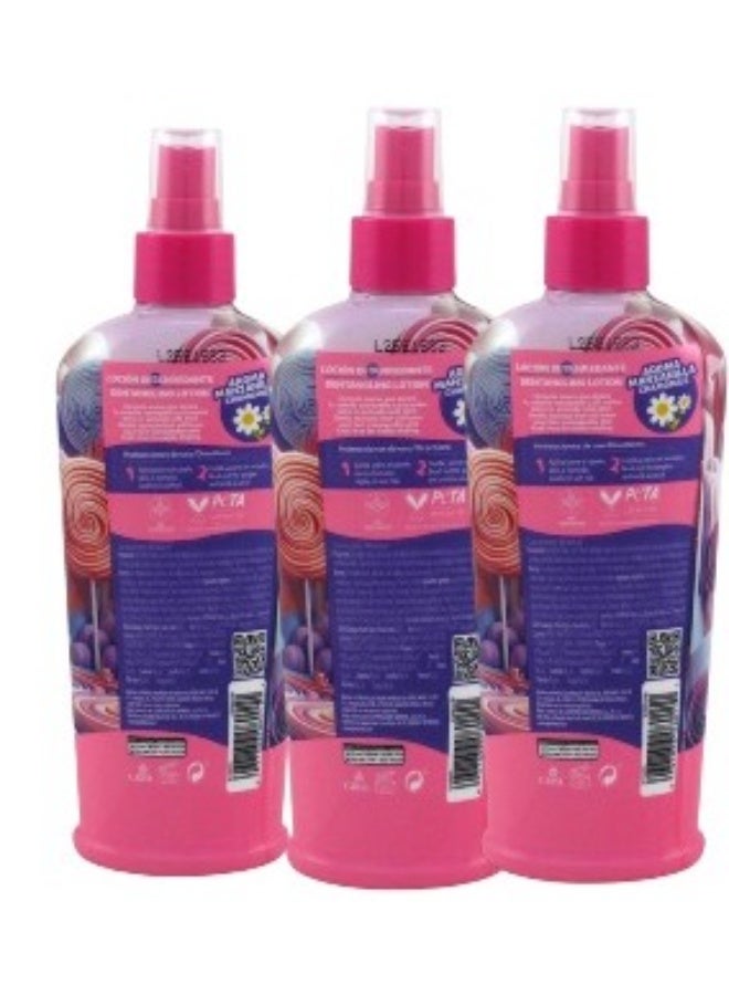 Grisi لوشن مانزانيلا للأطفال لفك تشابك الشعر وتفتيحه مع بخاخ البابونج، شفاف، عبوة من 3 قطع سعة 8.4 أونصة سائلة، 3 زجاجات بخاخ - Image 4