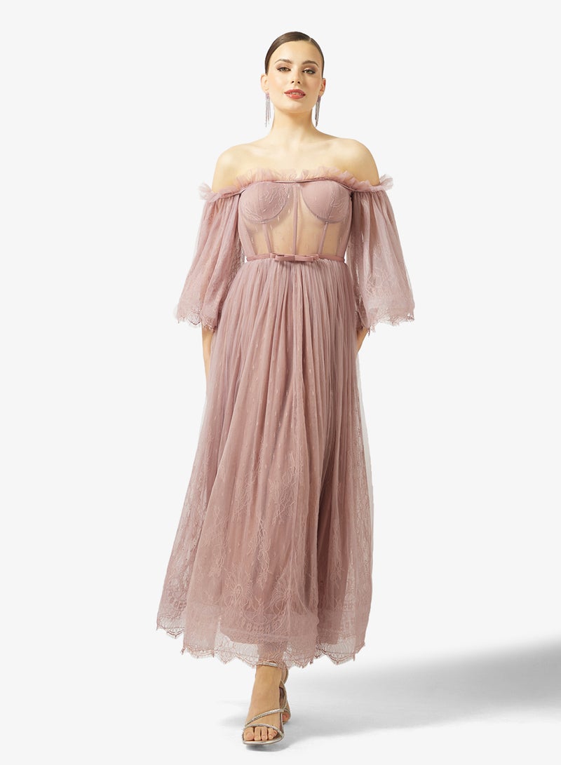 ثريدز باي اجوني فستان باكتاف عارية - Image 1