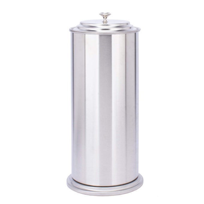 FREE STANDING EXTRA LARGE TOILET PAPER HOLDER STAINLESS STEEL