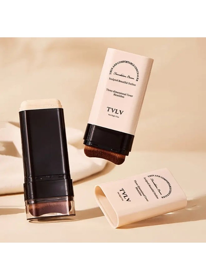 TVLV [Waterproof Concealer] 2-in-1 Concealer & Foundation Stick Waterproof, Sweat-Resistant | Covers Dark Circles | Flawless Makeup[02] - Image 5
