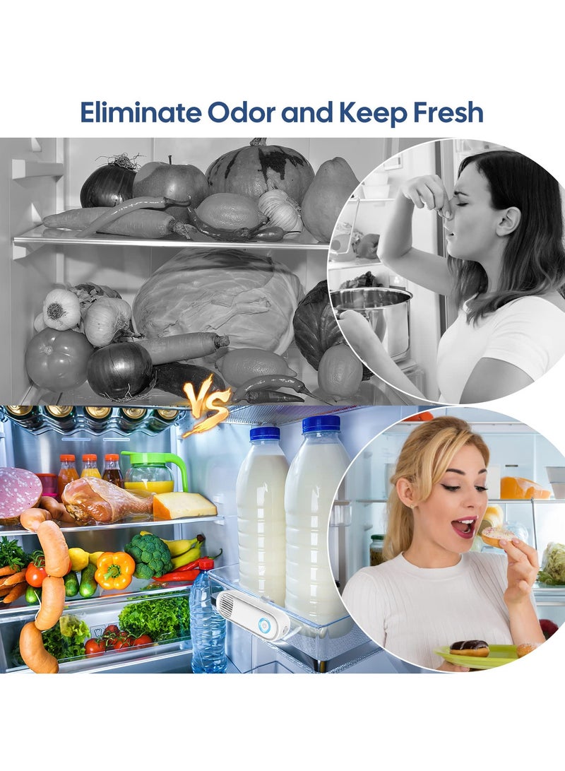 SYOSI USB Fridge Deodoriser, Reusable Fridge Freshener Mini Ozone Generator Fridge Freshener Wall Mounted Fridge Odour Eliminator for Fridge, Car, Shoe Closet, Wardrobe - Image 4