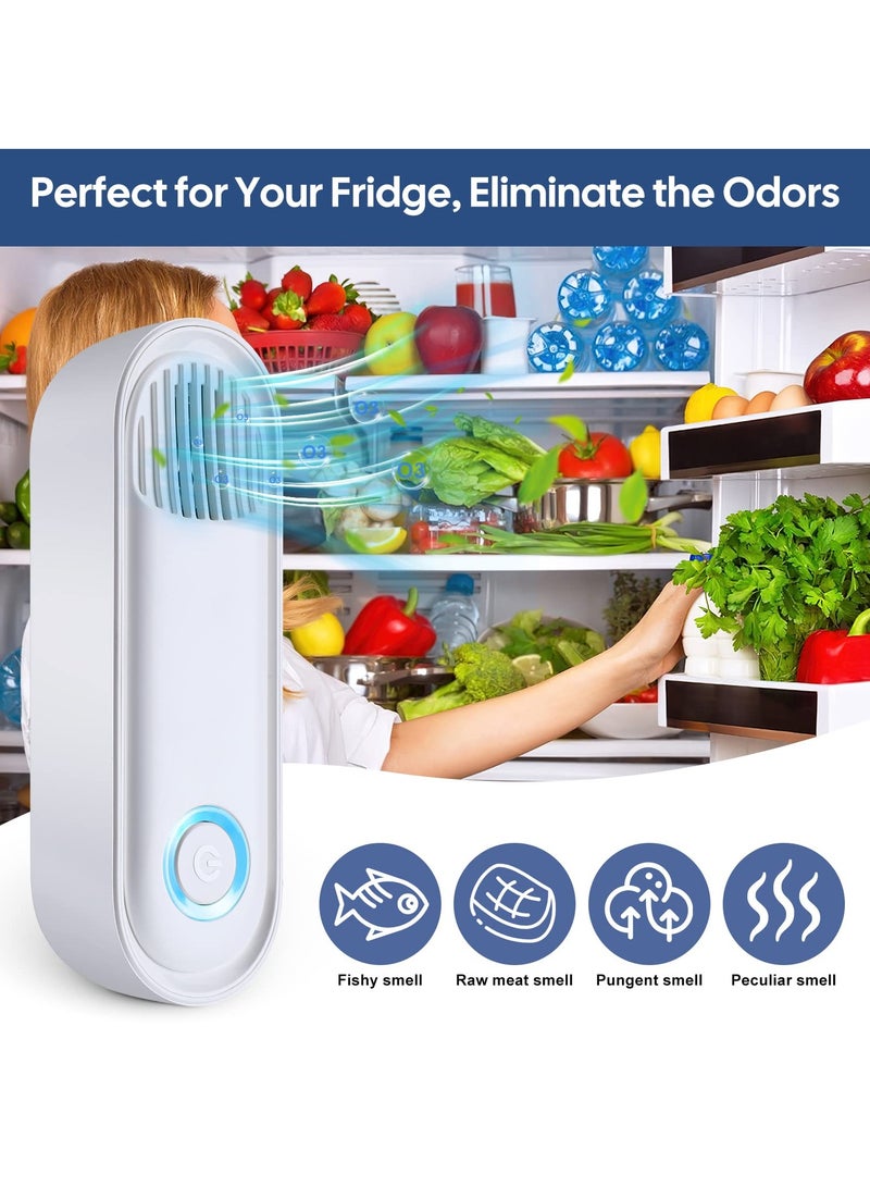 SYOSI USB Fridge Deodoriser, Reusable Fridge Freshener Mini Ozone Generator Fridge Freshener Wall Mounted Fridge Odour Eliminator for Fridge, Car, Shoe Closet, Wardrobe - Image 2