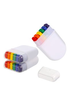 KASTWAVE You will get 3 packs of rainbow face paint crayons in 6 different colors.  - Image 1