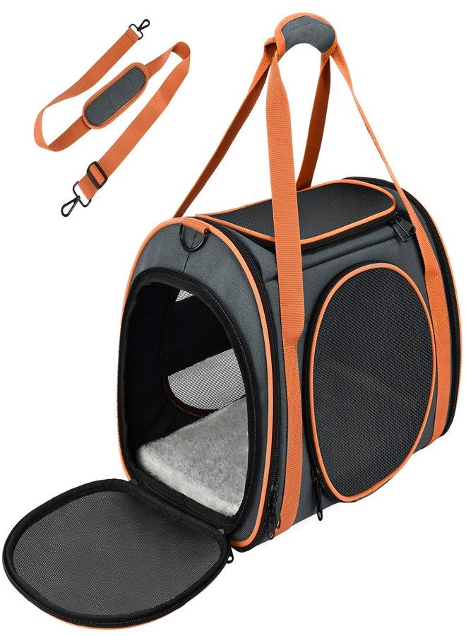 OKMEE Cat Carrier TSA Airline Approved with Ventilation for Small Medium Cats Dogs Puppies, Dog Carrier with Big Space, 5 Mesh Windows, 4 Open Doors for Comfortable Travelling. - Image 1