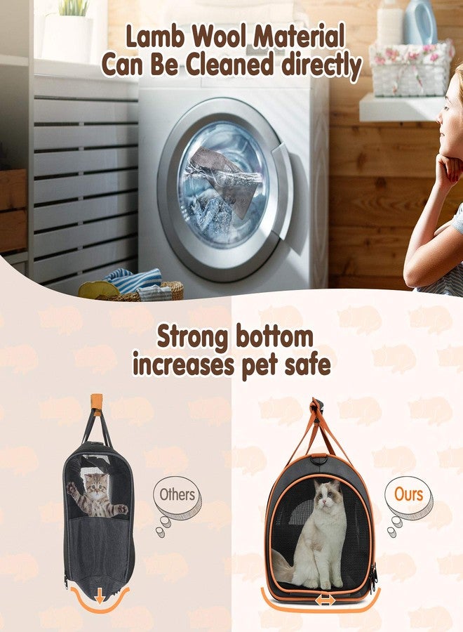 OKMEE Cat Carrier TSA Airline Approved with Ventilation for Small Medium Cats Dogs Puppies, Dog Carrier with Big Space, 5 Mesh Windows, 4 Open Doors for Comfortable Travelling. - Image 5