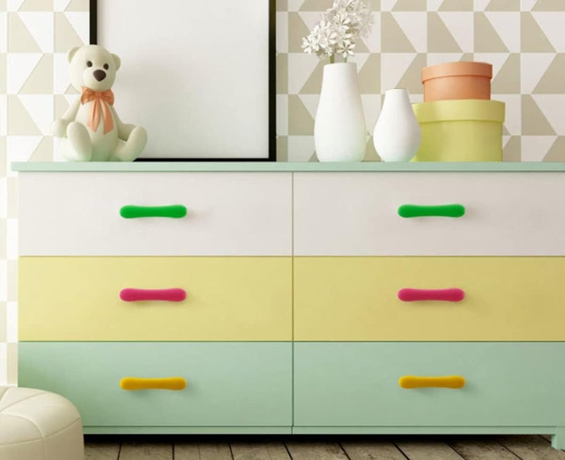 Skyscraper Soft Rubber 96mm Knobs for Kids Girls Boys Cabinet Handle pulls Drawer Knobs for Kids Room Cabinets Closets Toy Organizer Box Bookcase 4pcs/Set (Train) - Image 5