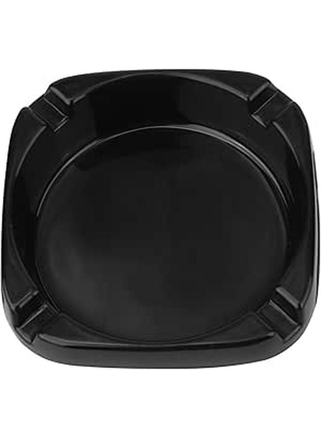 صينية سجائر سوداء مربعة من البورسلين للتدخين في الداخل والخارج - Image 1