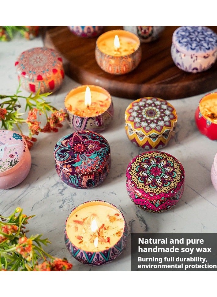 JiFENG Candle Handmade Natural Soy Rose Candle 6cmX4cm Dry Flowers Home Decorative Candles Gift - Image 5