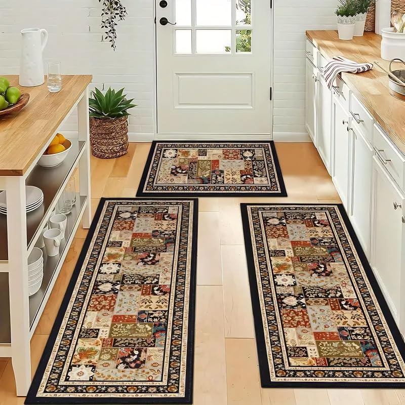 ZUBAT ZUBAT 3 Pcs Kitchen Mats Waterproof Memory Foam Kitchen Rugs Standing Desk Mat Floor Mats Comfort Runner Rug Carpets for Kitchen FloorSet of 1  - Image 1