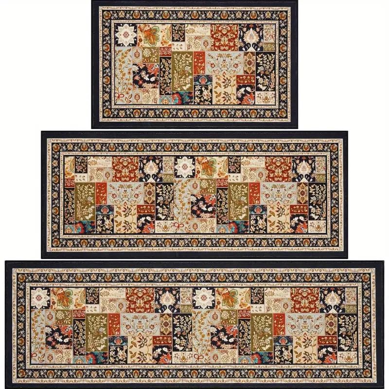 ZUBAT ZUBAT 3 Pcs Kitchen Mats Waterproof Memory Foam Kitchen Rugs Standing Desk Mat Floor Mats Comfort Runner Rug Carpets for Kitchen FloorSet of 1  - Image 2