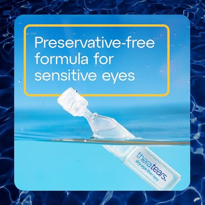 TheraTears Dry & Tired Preservative-Free Eye Drops for Dry Eye Relief and Daily Eye Care, 30 Single-Use Vials - Image 5