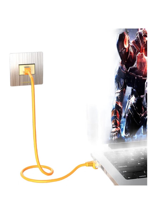 CHOSEAL Akihabara Cat6 Ethernet Cable, Gigabit High-speed Computer Router Broadband Connection Cable, Unshielded Twisted Pair Patch Cord For Engineering And Home Use, Orange, 1.5 Meters, Qs2619c - Image 2