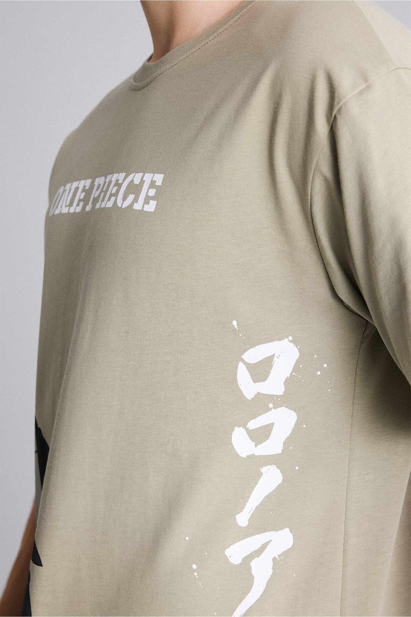 ديفاكتو تيشيرت نص كم اوفر سايز برقبة مستديرة من ون بيس - Image 5