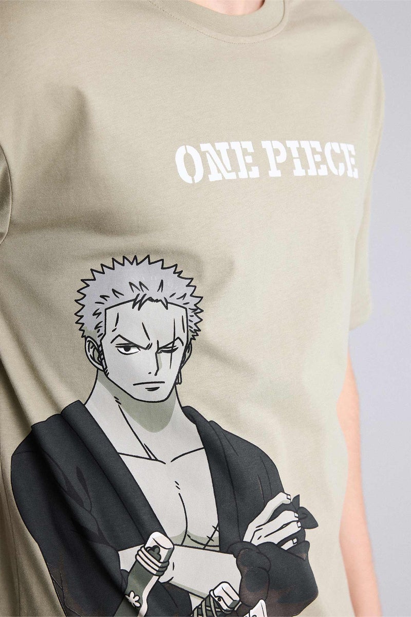 ديفاكتو تيشيرت نص كم اوفر سايز برقبة مستديرة من ون بيس - Image 4