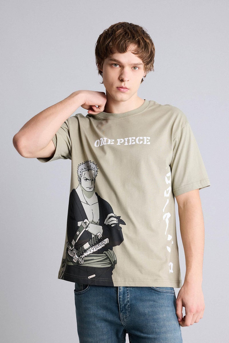 ديفاكتو تيشيرت نص كم اوفر سايز برقبة مستديرة من ون بيس - Image 3