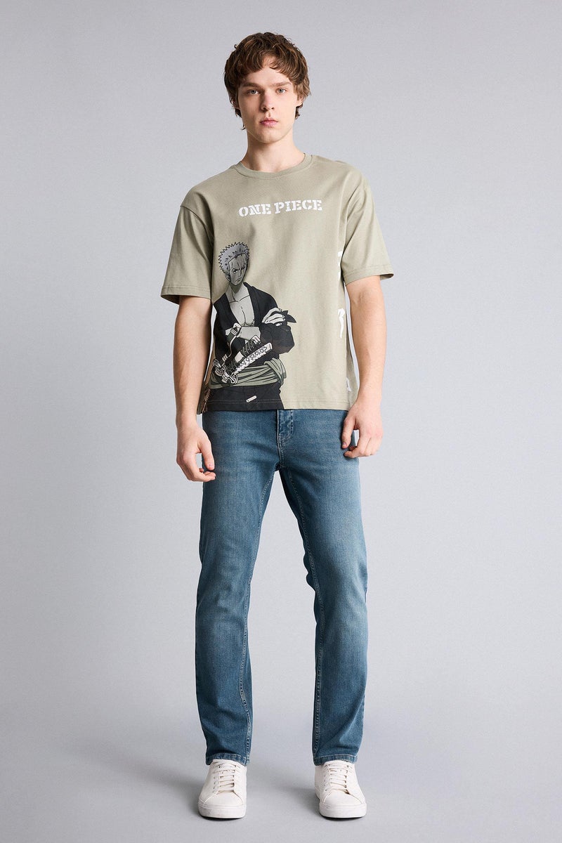 ديفاكتو تيشيرت نص كم اوفر سايز برقبة مستديرة من ون بيس - Image 2