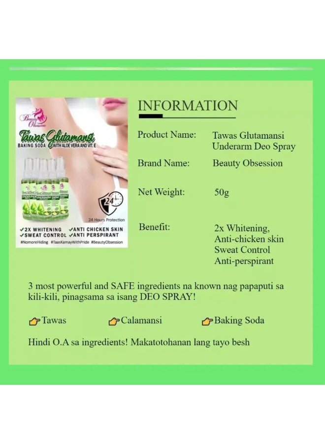 Beauty Obsession All-in-One Underarm Care Spray for Men & Women This multi-benefit formula helps manage sweat, fight odor, improve underarm appearance, and keep skin feeling soft, smooth, and refreshed throughout the day. - Image 5