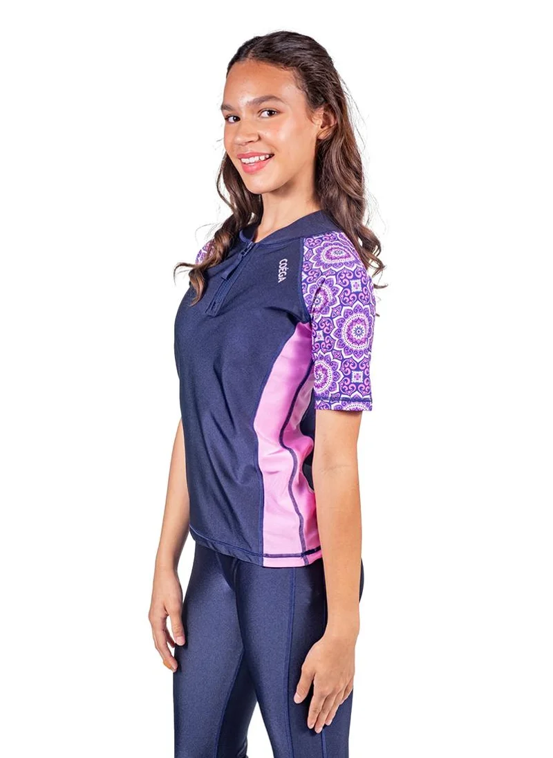 COEGA SUNWEAR  COEGA Youth Girls Rashguard Short Sleeve - Pink Mandala for Women | Best Price UAE