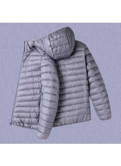Slim Winter Jacket for Men Trendy Weatherproof Coat Grey Hood [Special Sale for 1 Day]]