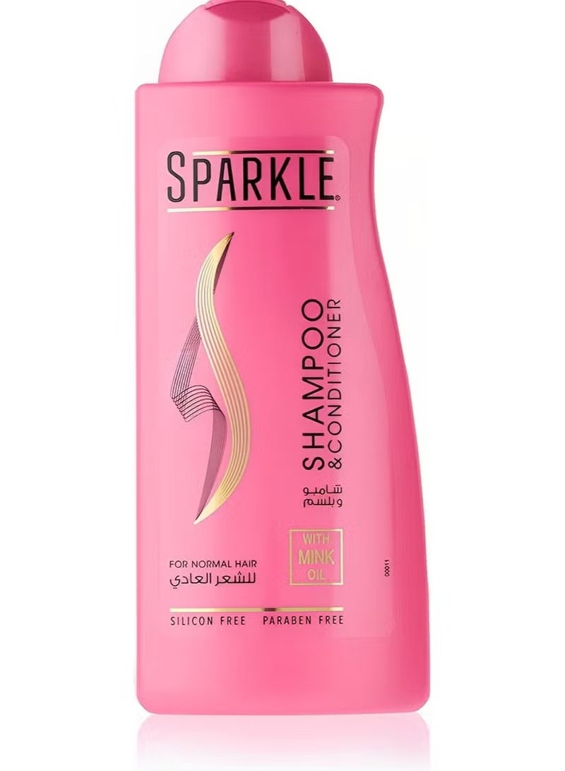 Sparkle Shampoo & Conditioner With Mink Oil For Normal Hair 600ML - Image 1