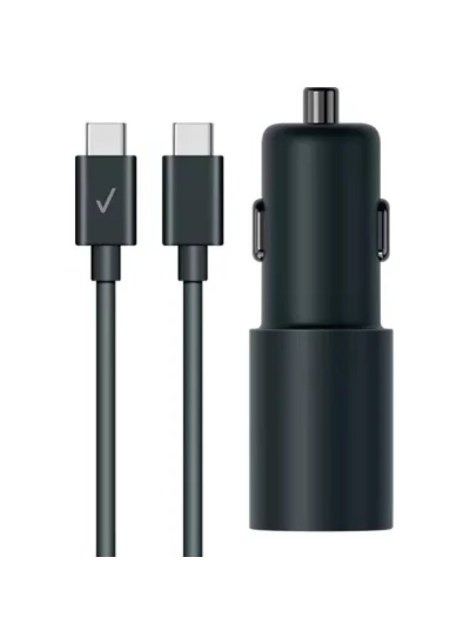 USB-C Car Charger 30W Car Adapter With 1.8M USB C TO USB C  Cable