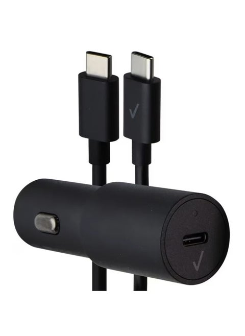 USB-C Car Charger 30W Car Adapter With 1.8M USB C TO USB C  Cable