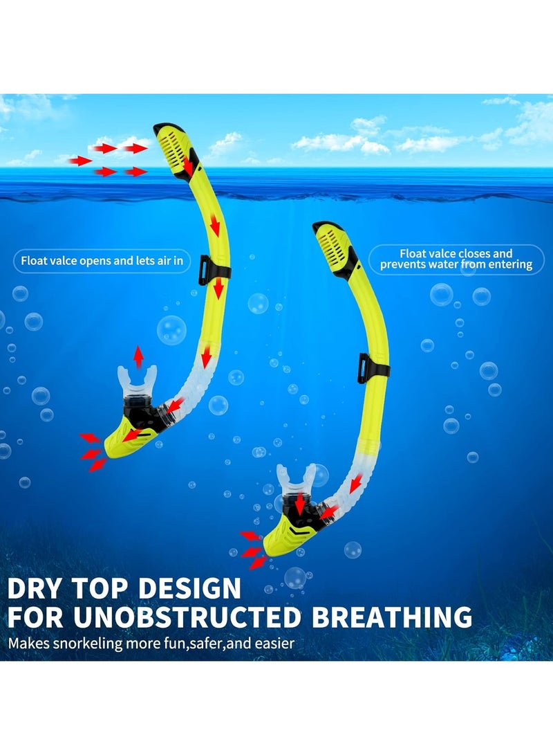 AROAQ Dry Snorkel Set Adults Professional,Anti-fog Diving Mask 180° Panoramic Ultra-Clear Snorkel Mask Anti-leak Diving Tube Set Free Breath Scuba Diving Goggle Adjustable for Men Women - Image 4