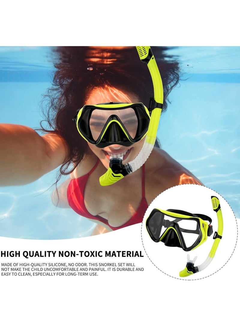 AROAQ Dry Snorkel Set Adults Professional,Anti-fog Diving Mask 180° Panoramic Ultra-Clear Snorkel Mask Anti-leak Diving Tube Set Free Breath Scuba Diving Goggle Adjustable for Men Women - Image 5