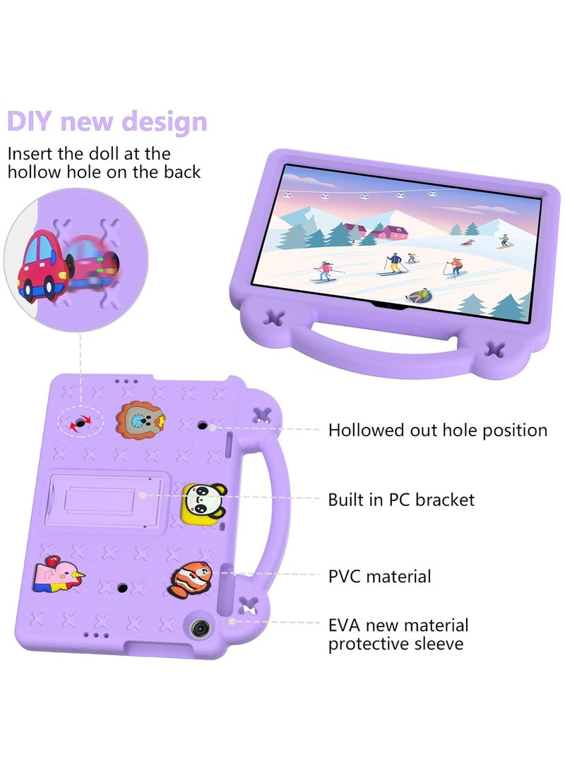 VKL Case Compatible with Honor Pad X8 10.1" 2022 /Honor Pad X8 Lite/Huawei MatePad SE 10.1" 2022/MatePad T10s 10.1"/MatePad T10 9.7"/Enjoy Tablet 2 10.1", Handle/Shoulder Strap, Light Purple - Image 2