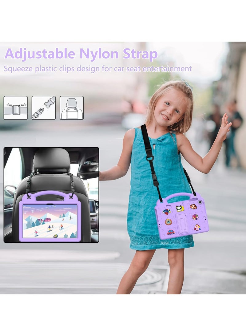 VKL Case Compatible with Honor Pad X8 10.1" 2022 /Honor Pad X8 Lite/Huawei MatePad SE 10.1" 2022/MatePad T10s 10.1"/MatePad T10 9.7"/Enjoy Tablet 2 10.1", Handle/Shoulder Strap, Light Purple - Image 3