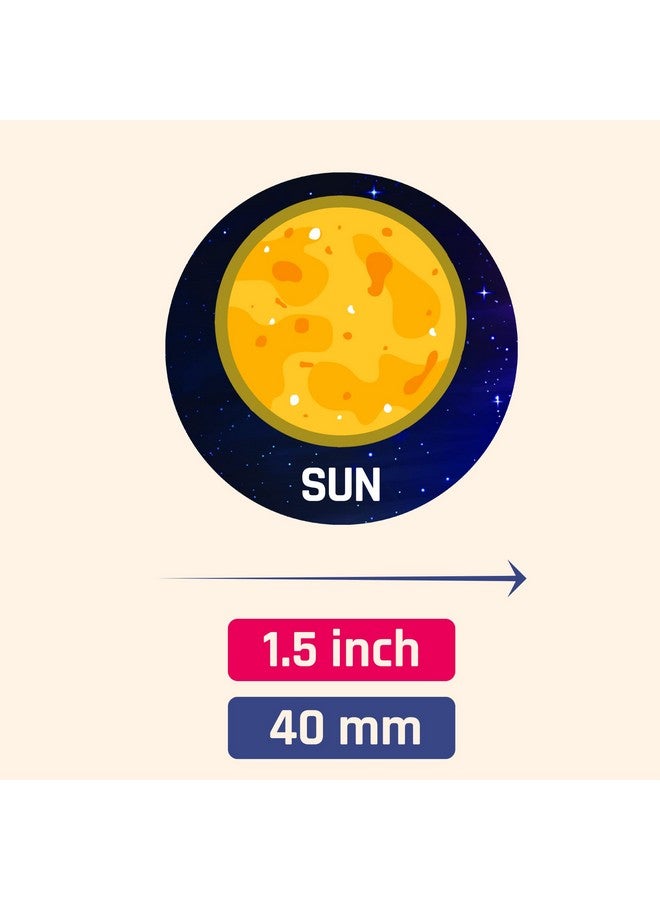 TownStix 40 Sheets Space Planet Stickers For Kids 400 Stickers 1.5" - Image 5