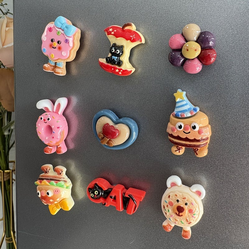 9Pcs Creative 3D Animal Fridge Magnets Colorful Resin Decor for Home Office Party - Image 5