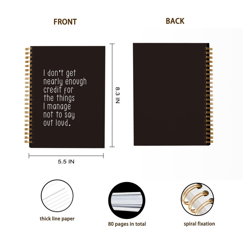 OXW Funny Office Work Gifts, Funny Notebook Journal for Coworkers, Funny Gifts for Women Men Coworkers Adults, Funny Cool Gifts for Coworkers, Sarcastic Gifts for Women(5.5'' X 8.3'') - Image 5