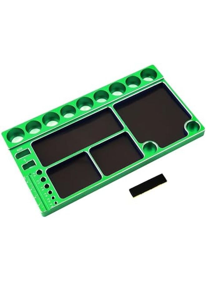 Green Screw Tray Organizer For Car Model Enthusiasts And Vehicle Repair Projects - Image 1