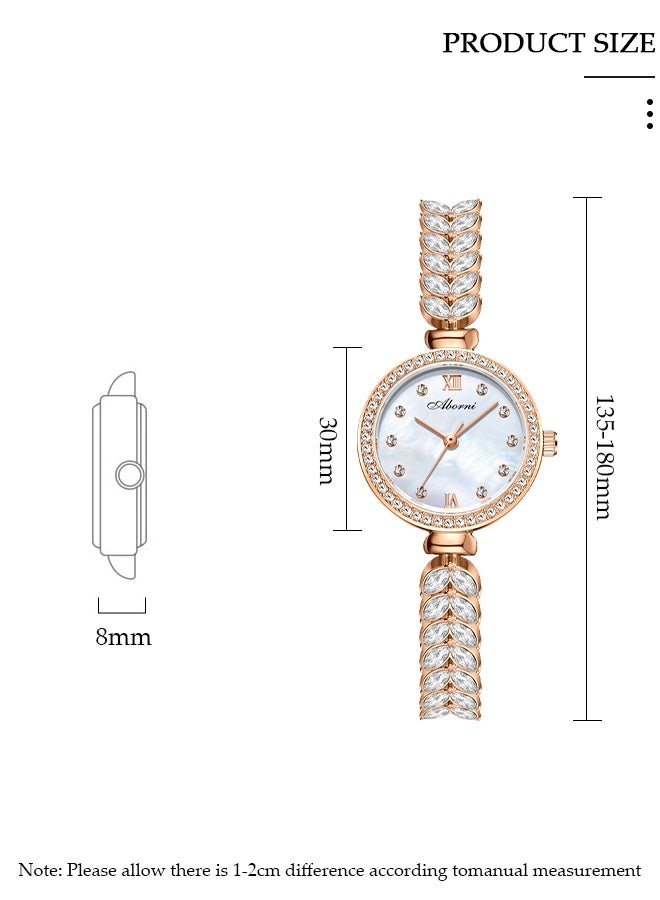 DUNISO Women's Watch ,Analog Quartz Diamond Wrist Watch ,Elegant Women's Style Pointer-style Vintage Exquisite Watch,Stylish Stainless Steel Watch Girl Gift - Image 2