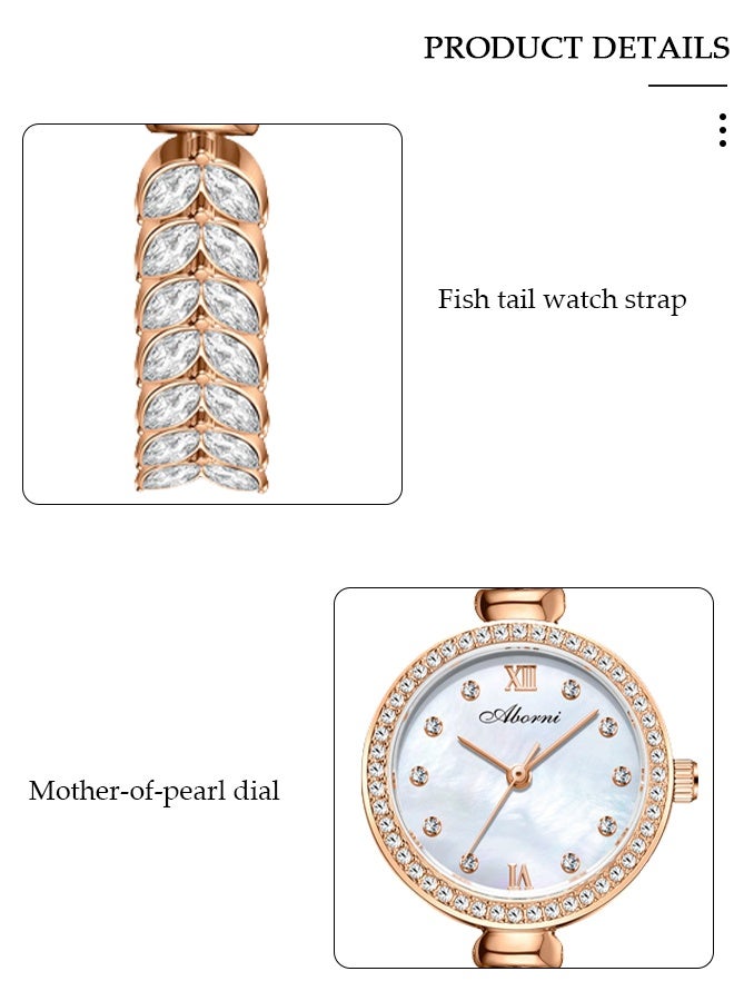DUNISO Women's Watch ,Analog Quartz Diamond Wrist Watch ,Elegant Women's Style Pointer-style Vintage Exquisite Watch,Stylish Stainless Steel Watch Girl Gift - Image 5