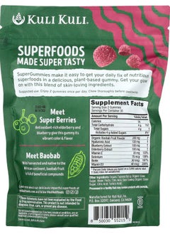 Kuli Kuli Super Gummies Berry Beautiful Sour Berry 60 Superfood Gummies  - Image 2