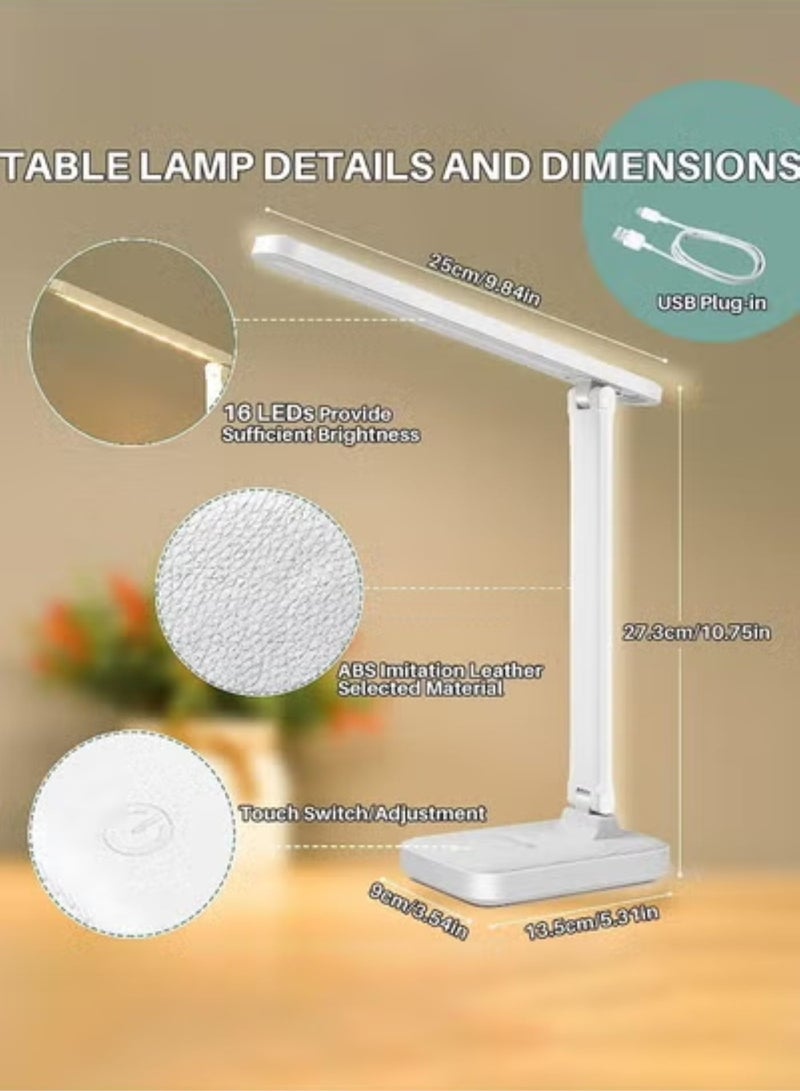 Oasisgalore Foldable Touch Dimming Desk Lamp, Lamp for Lap Desk with 3 Brightness Levels for Office, Study - Image 2