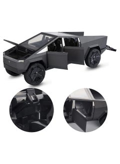 CHE ZHI 1:32 Tesla Cybertruck Pickup Trailer Alloy Car Model Diecasts Metal Off-Road Vehicles Truck Model Sound and Light Kids Toys Gift  - Image 2