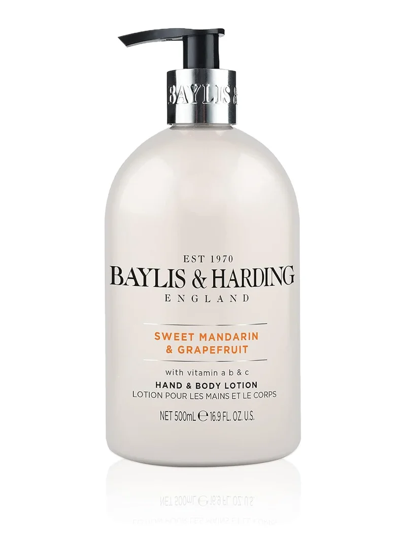 Baylis & Harding Sweet Mandarin & Grapefruit Hand Wash & Body Lotion Set 2 x 500ml | Nourishing & Moisturising Formula with Vitamins A, B & C | Refreshing Citrus Scent | Ideal Gift Set for Any Occasion