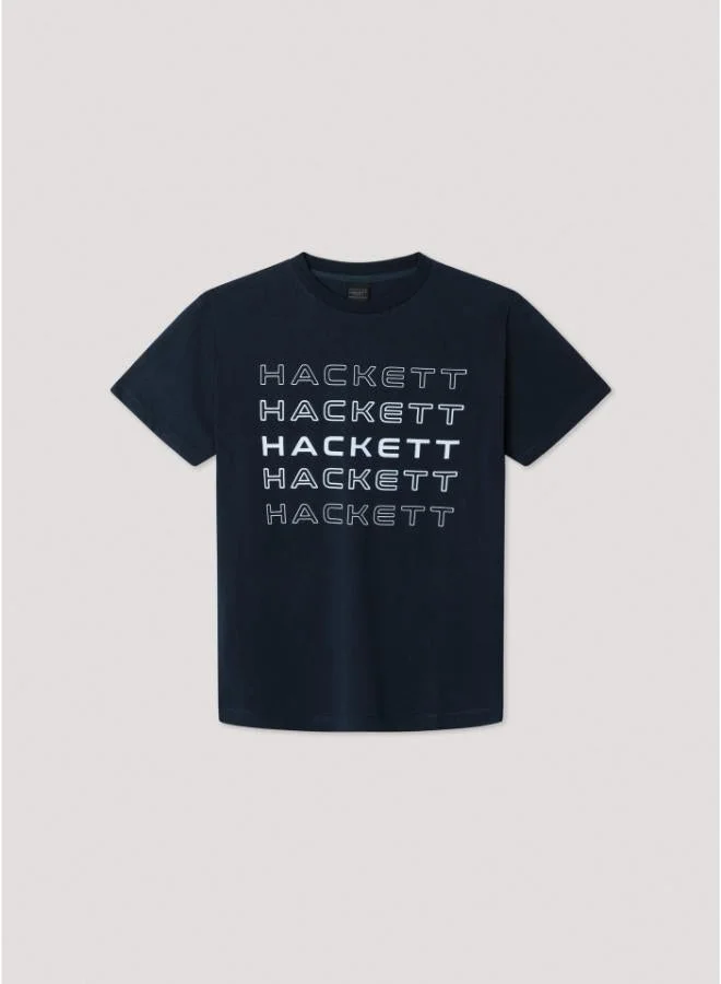 هاكيت Monotype Printed Crew Neck T-Shirt