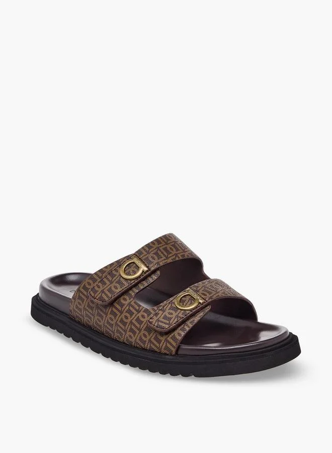 دوتشيني Men Monogram Print Comfort Sandals