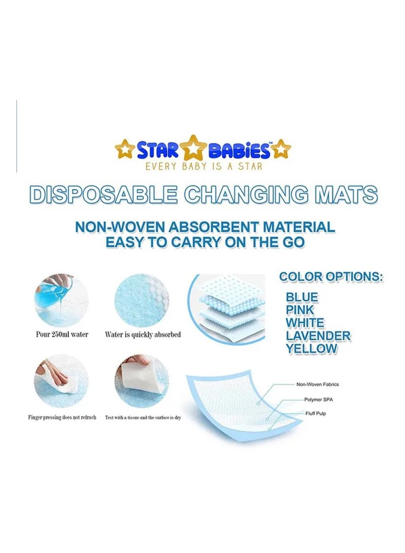 A To Z - Disposable Changing Mat size (45cm x 60cm) Large- Premium Quality for Baby Soft Ultra Absorbent Waterproof, Pack of 50-Pink - Image 3