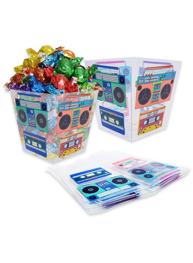 Yaromo Tape Radio Bucket Centerpiece, 6 Pcs 80S Party Supplies, 90S Theme Birthday Party Decorationtape Radio Table Decor, Retro Hip Hop Disco Pop Music Party - Image 1