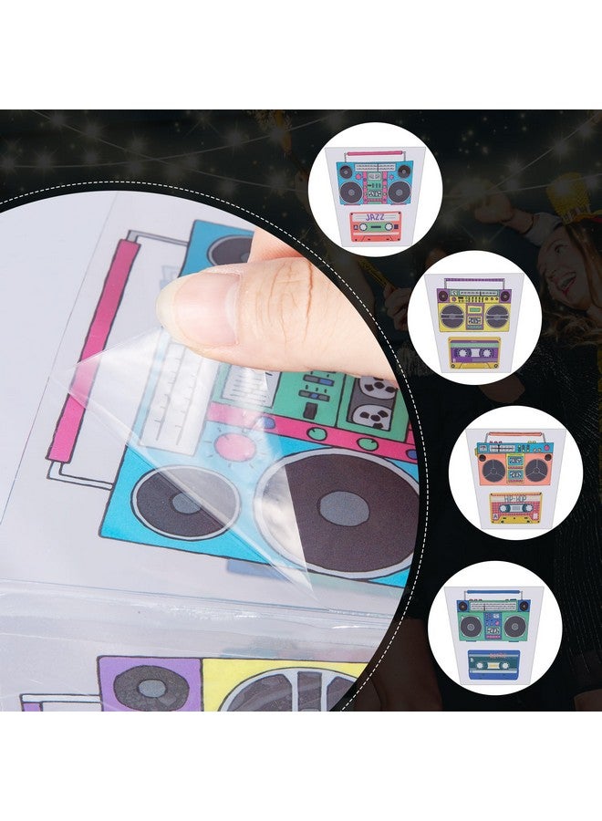 Yaromo Tape Radio Bucket Centerpiece, 6 Pcs 80S Party Supplies, 90S Theme Birthday Party Decorationtape Radio Table Decor, Retro Hip Hop Disco Pop Music Party - Image 3