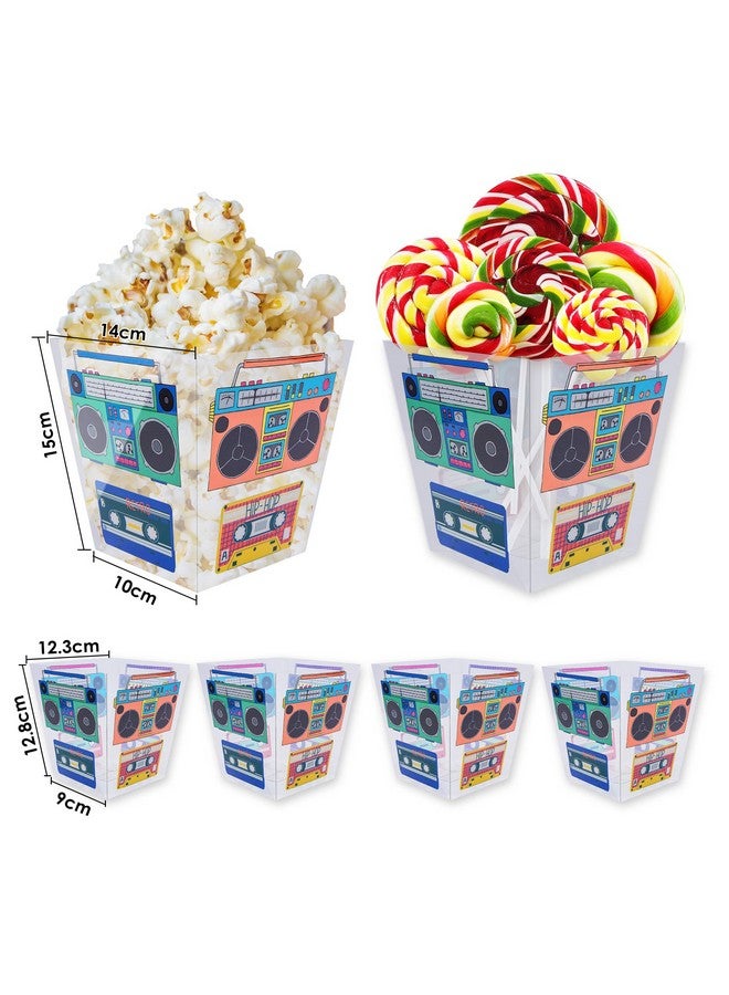 Yaromo Tape Radio Bucket Centerpiece, 6 Pcs 80S Party Supplies, 90S Theme Birthday Party Decorationtape Radio Table Decor, Retro Hip Hop Disco Pop Music Party - Image 2