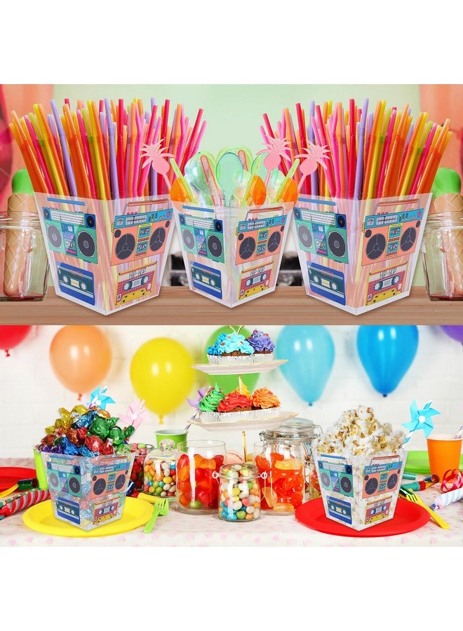 Yaromo Tape Radio Bucket Centerpiece, 6 Pcs 80S Party Supplies, 90S Theme Birthday Party Decorationtape Radio Table Decor, Retro Hip Hop Disco Pop Music Party - Image 5