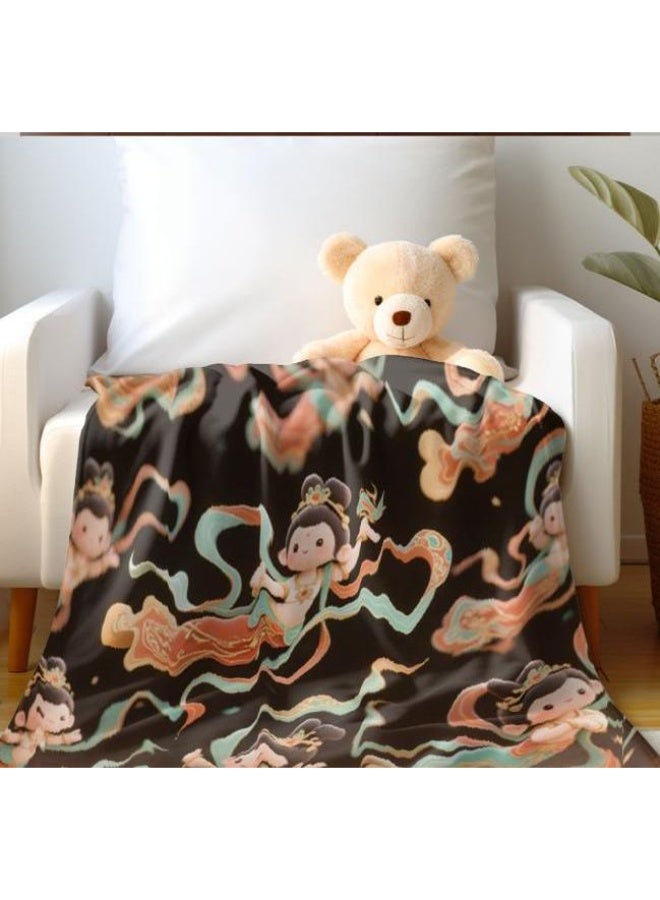 عام بطانية رقيقة من الفانيلا الكرتونية للأطفال والرضع (دافئة ومريحة، ومناسبة للنوم والألعاب) 70 سم * 100 سم - Image 3